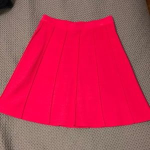Bright pink skater skirt